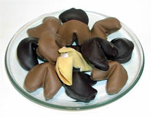 Chocolate Dipped Fortune Cookies